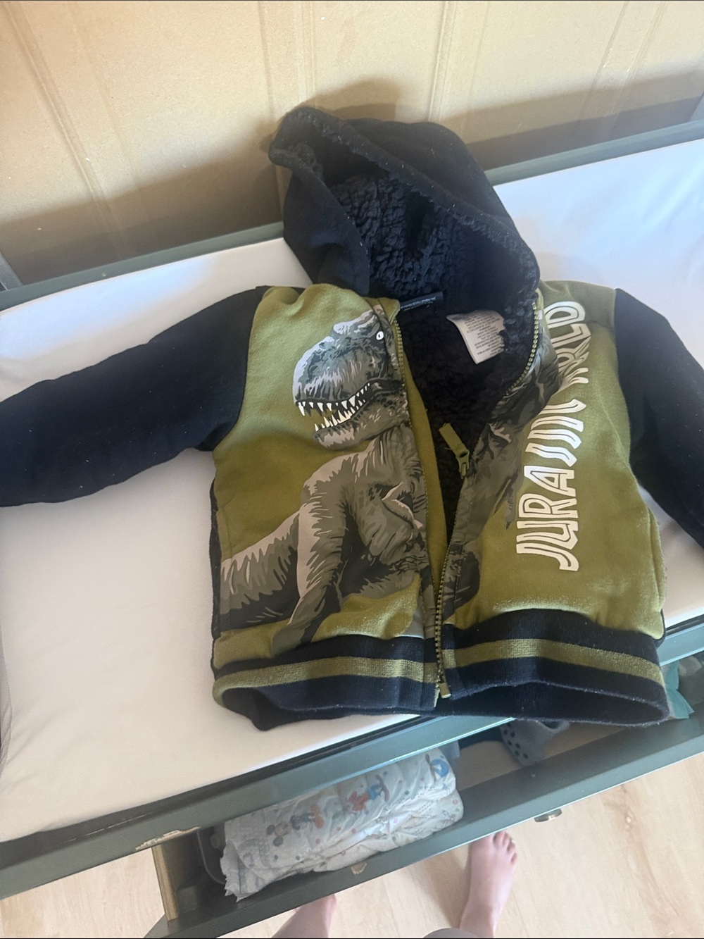 Jurassic World Green & Black Dino Zip Hoodie